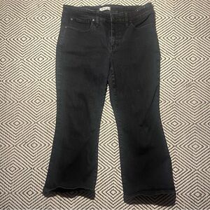 Women's Mid-rise Kick Out Black Jeans